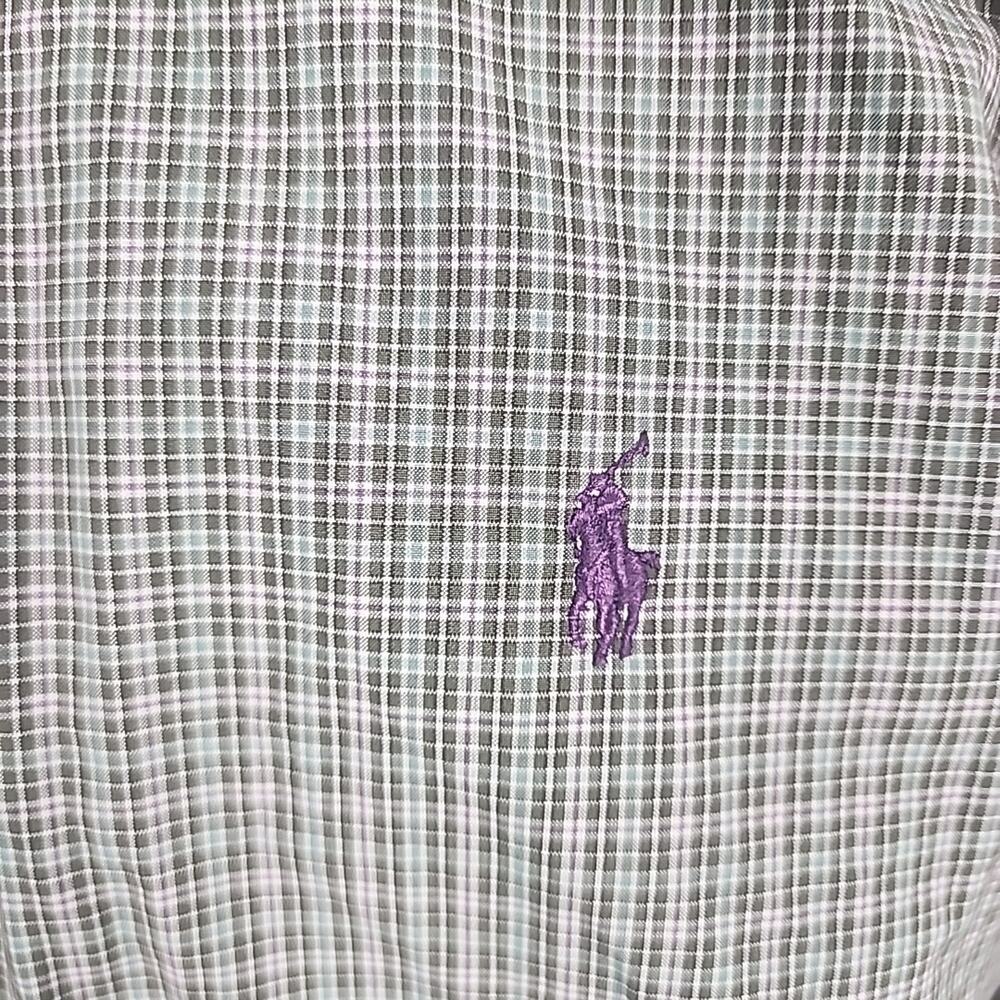 POLO RALPH LAUREN CLASSIC FIT LONG SLEEVE BUTTON SHIRT GREEN MENS MEDIUM 15.5